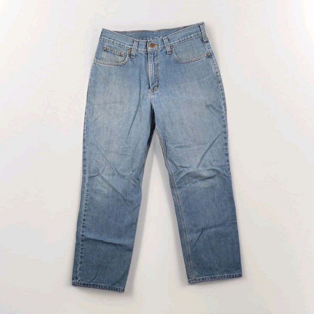 Carhartt Jeans Mens 32x30 Blue Relaxed Fit Cotton Blend Denim Pants